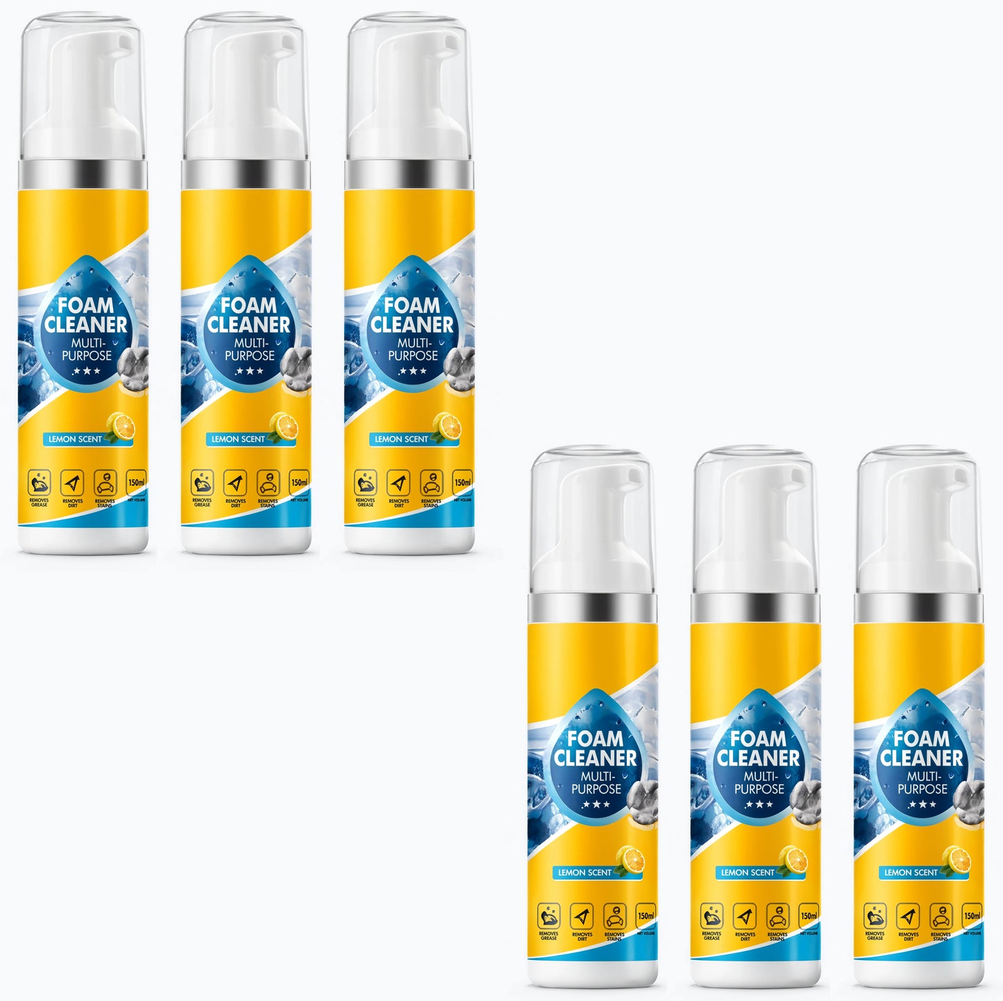 Azokro®Powerful & Multipurpose Car Interior Foam Cleaner, All-Purpose Rinse-Free Foam Cleaner Spray, Multifunctional Car Interior Cleaner, Foam Cleaner All Purpose for Car, Kitchen, Bathroom