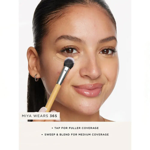 ✅Azokro® concealer paw brush - angled for seamless application