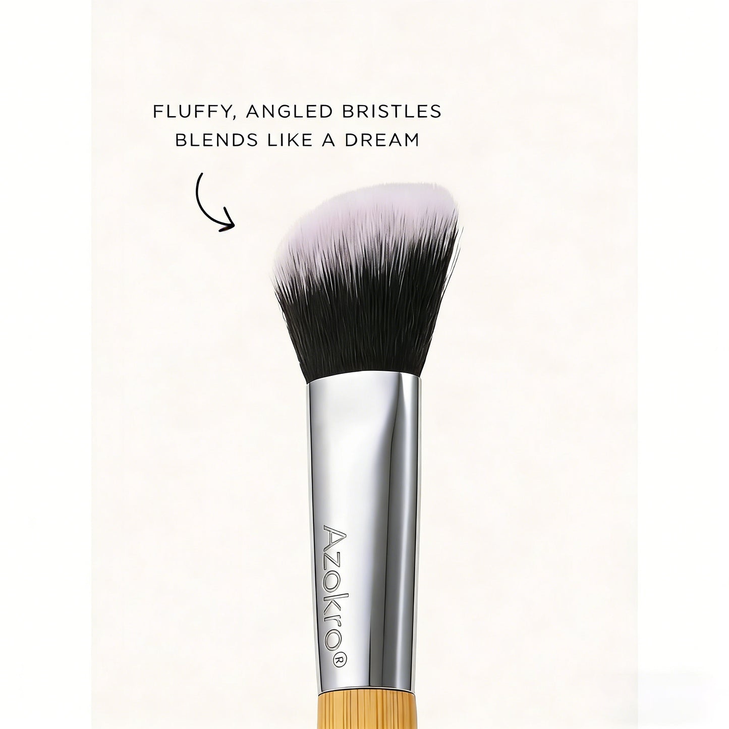 ✅Azokro® concealer paw brush - angled for seamless application