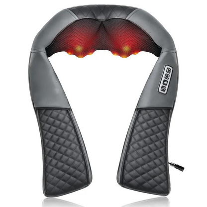 💆🏼Azokro®Neck massager - Pressure-type massage device - Portable massage equipment with heating function - Electric massage pillow for relieving neck and back pain - Gray product suitable for both women and men