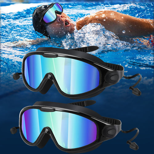 🥽Azokro®Adult swimming goggles (suitable for both men and women), No Leaking 180° Swim Glasses, Easy to Wear, Wide View, Anti-Fog, UV Protection, Comfortable Fit, Suitable for Men Women Outdoor fun