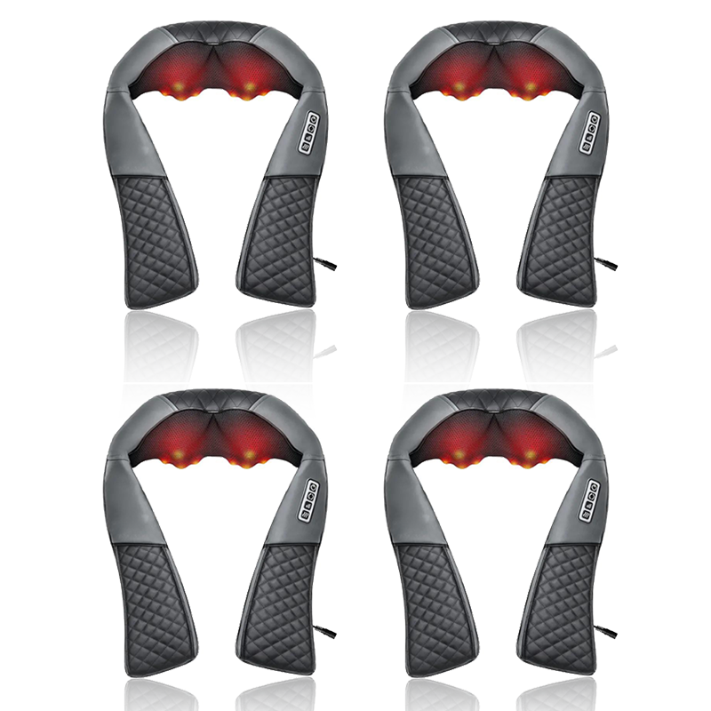 💆🏼Azokro®Neck massager - Pressure-type massage device - Portable massage equipment with heating function - Electric massage pillow for relieving neck and back pain - Gray product suitable for both women and men