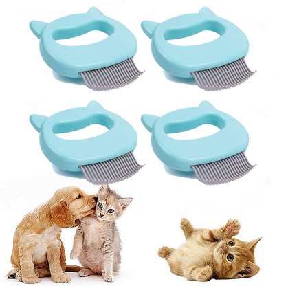 Pet Deshedding Massage Shell Comb – Soft Brush for Detangling and Removing Mats