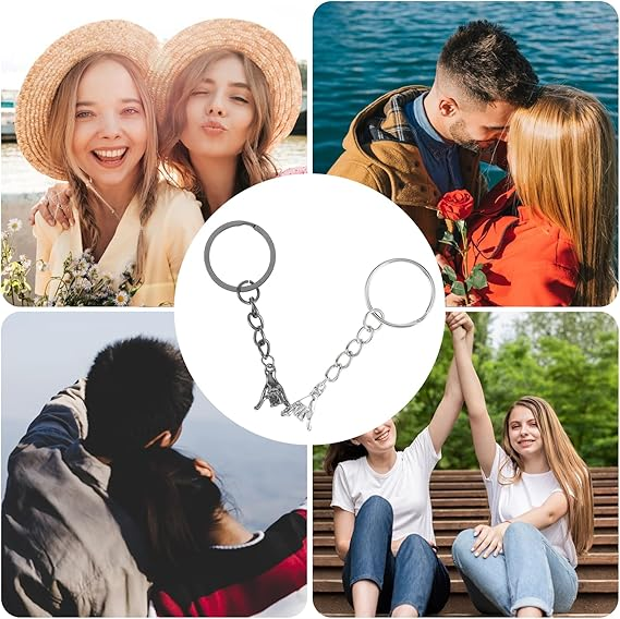 ✅Azokro® 2pcs Pinky Promise Gift Matching Gifts for Him Her Best Friend fmaily Matching Keychains for Gifts