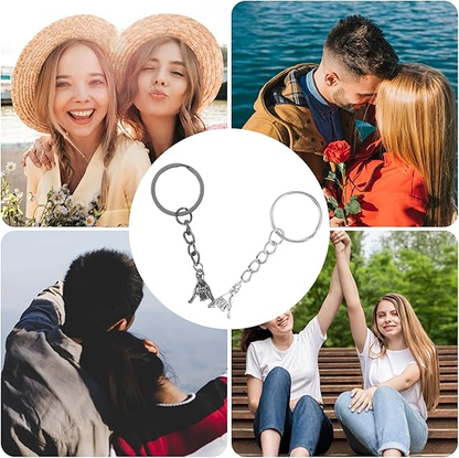 ✅Azokro® 2pcs Pinky Promise Gift Matching Gifts for Him Her Best Friend fmaily Matching Keychains for Gifts