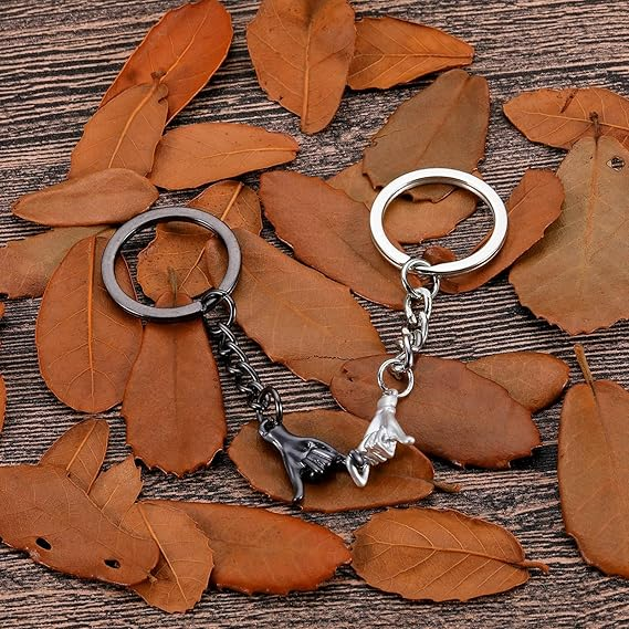✅Azokro® 2pcs Pinky Promise Gift Matching Gifts for Him Her Best Friend fmaily Matching Keychains for Gifts