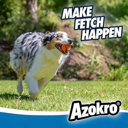 Azokro®Ultra Ball Dog Toy - Medium Bouncy Fetch Balls For Dogs 20-60 lbs - Made from Durable Rubber - Floating Water Pet Toys - Size Medium - 2.5-inch Diameter