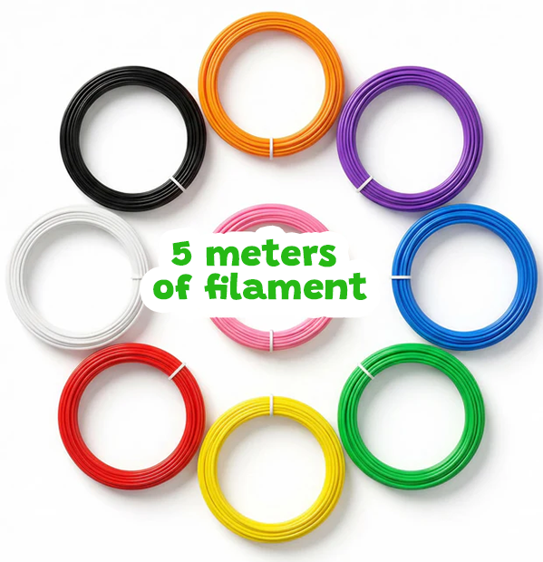 5 meters of filament
