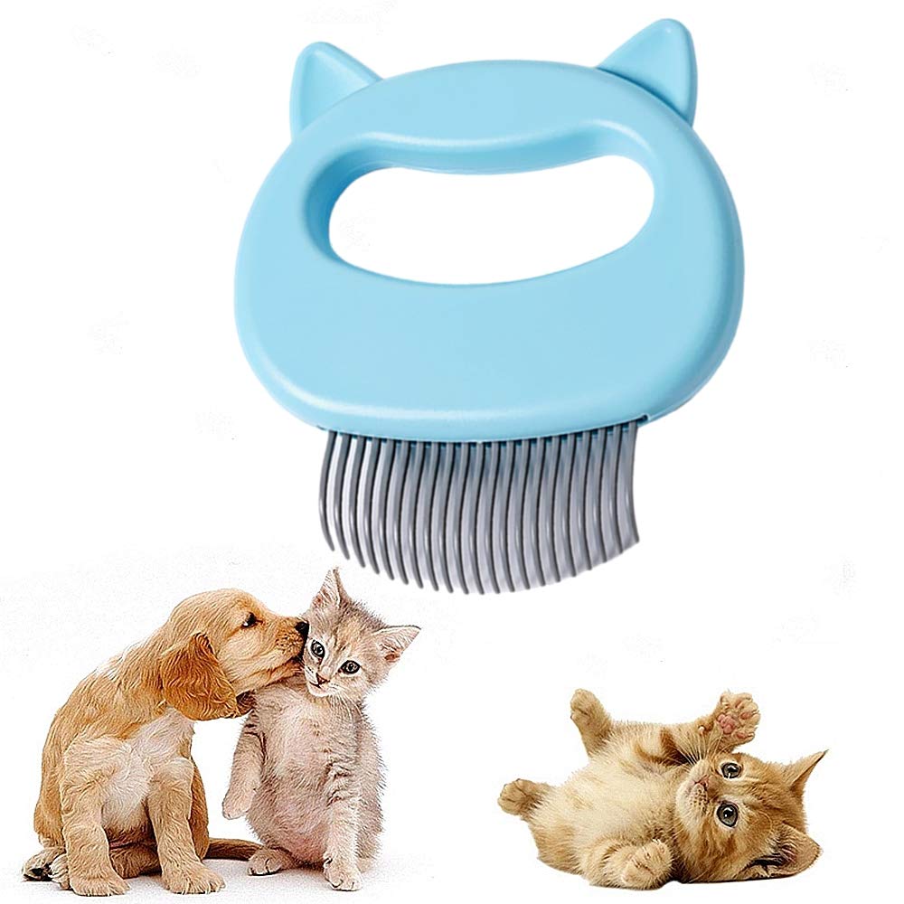 Pet Deshedding Massage Shell Comb – Soft Brush for Detangling and Removing Mats