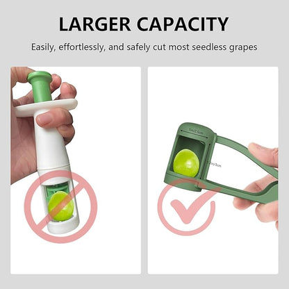 ✅Azokro® Grape Cutter for Toddlers 1-3 - Stainless Steel Baby Fruit Slicer Safe & Easy Grape, Cherry Tomato, Strawberry, Blueberry Cutter - Lightweight Kitchen Gadget for Fruit Salad & Cake Decor
