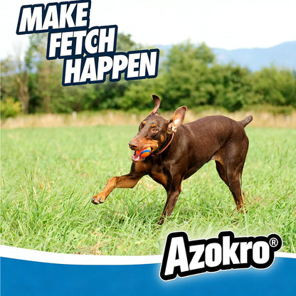 Azokro®Ultra Ball Dog Toy - Medium Bouncy Fetch Balls For Dogs 20-60 lbs - Made from Durable Rubber - Floating Water Pet Toys - Size Medium - 2.5-inch Diameter