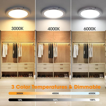 ✅Azokro®Rechargeable Motion Sensor Ceiling Light with Remote - Magnetic Wireless Ceiling Light Battery Powered for Closet Shower Stairs Shed Hallway ect