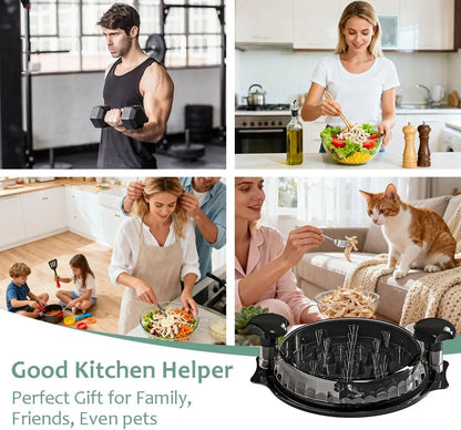 ✨Azokro® Chicken Shredder, 2026 Pro Chicken Breast Shredder Tool Twist Large, Visible Meat Shredder Machine with Widened Anti Slip Mat Fix, Suitable for Tocas, Buffalo Chicken Dip, Dishwasher Washable