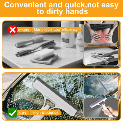 ✅Azokro® Pro 3 in 1 Window Cleaning Scraper with 2 Replaceable Cleaning Cotton Strips, 3 in 1 Spray Squeegee, Window Squeegee, Suitable for Cleaning Bathroom Glass, Mirrors, Car Windows