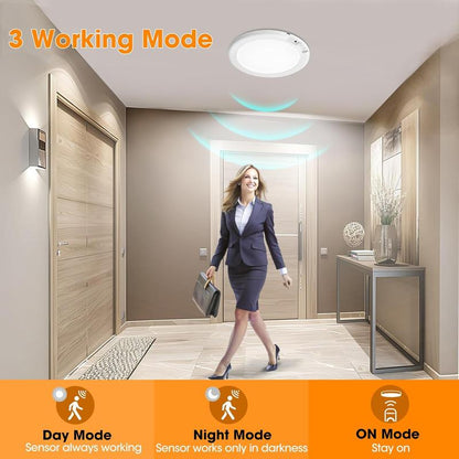 ✅Azokro®Rechargeable Motion Sensor Ceiling Light with Remote - Magnetic Wireless Ceiling Light Battery Powered for Closet Shower Stairs Shed Hallway ect