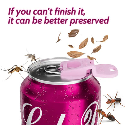 ✅Azokro® Complete Cover Easy Tab Opener New and Improved 6PK Beverage Barricade 2.0 Colorful Drink Can Protector Cap for Soda, Beer, Coke Shields From Bugs, Bees, Dust at the Party, BBQ, Beach