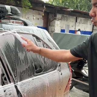 ✅Azokro® Pro 3 in 1 Window Cleaning Scraper with 2 Replaceable Cleaning Cotton Strips, 3 in 1 Spray Squeegee, Window Squeegee, Suitable for Cleaning Bathroom Glass, Mirrors, Car Windows