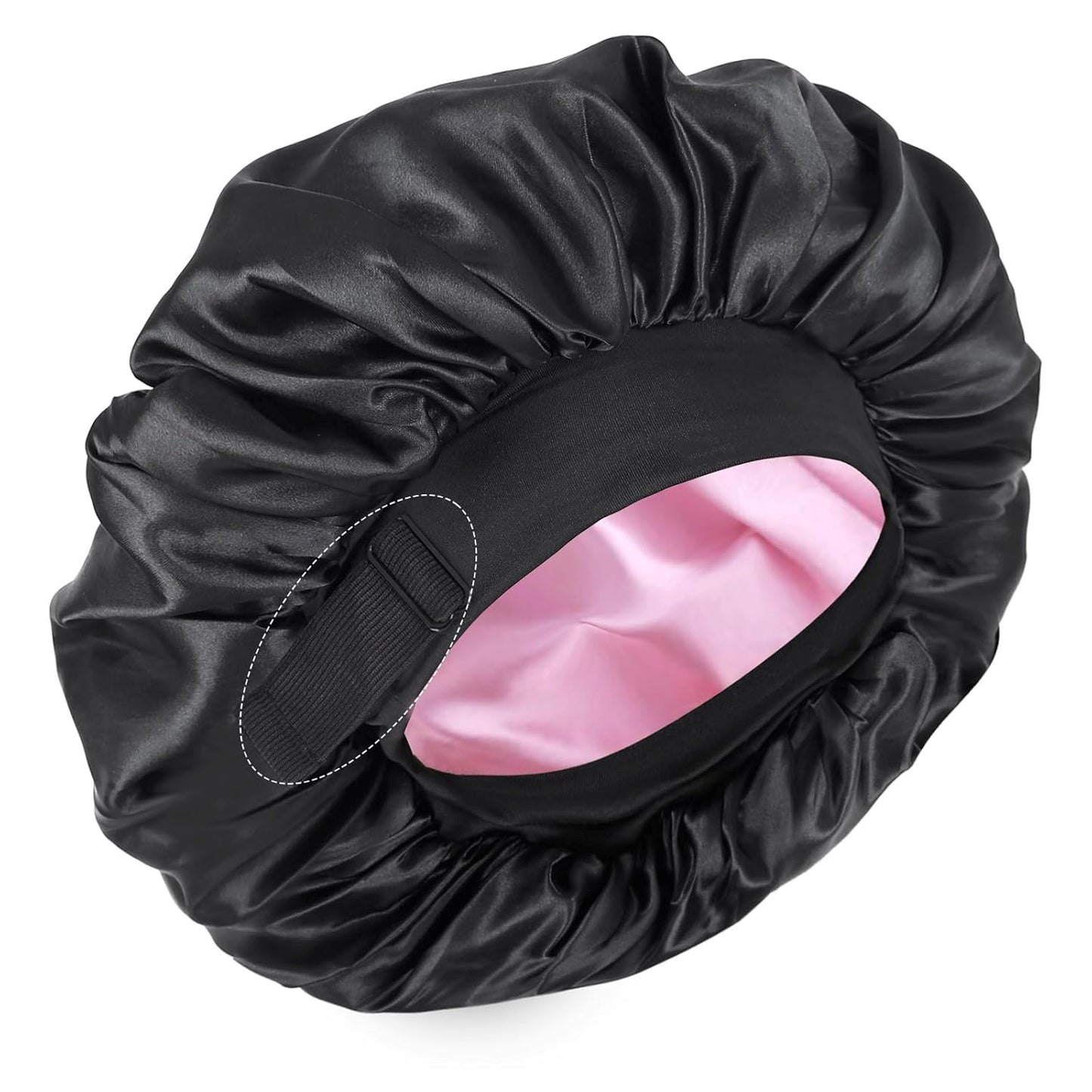 🔥Azokro® Silk Bonnet for Sleeping, Double Layer Satin Adjustable Straps lined Hair Bonnets（One Bonnet for Sleep, Beauty Routine & Everyday Comfort）