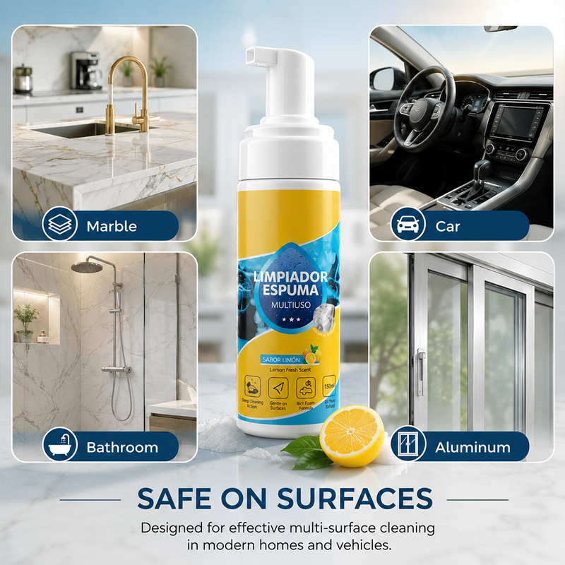 Azokro®Powerful & Multipurpose Car Interior Foam Cleaner, All-Purpose Rinse-Free Foam Cleaner Spray, Multifunctional Car Interior Cleaner, Foam Cleaner All Purpose for Car, Kitchen, Bathroom