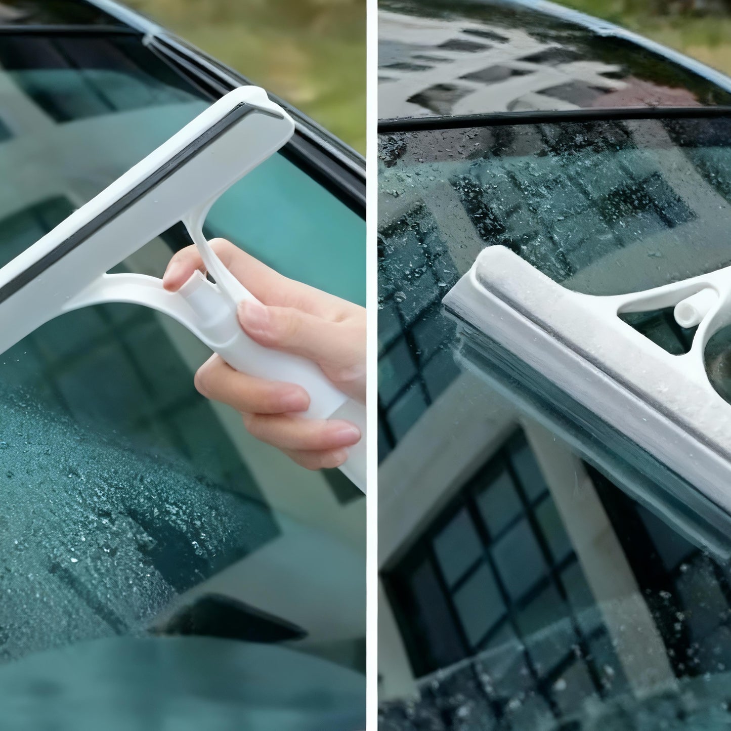 ✅Azokro® Pro 3 in 1 Window Cleaning Scraper with 2 Replaceable Cleaning Cotton Strips, 3 in 1 Spray Squeegee, Window Squeegee, Suitable for Cleaning Bathroom Glass, Mirrors, Car Windows