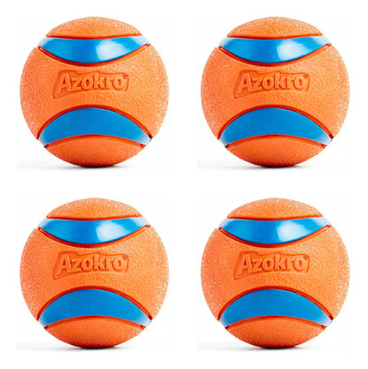 Azokro®Ultra Ball Dog Toy - Medium Bouncy Fetch Balls For Dogs 20-60 lbs - Made from Durable Rubber - Floating Water Pet Toys - Size Medium - 2.5-inch Diameter