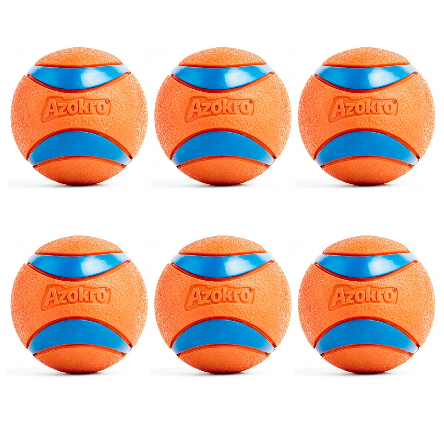 Azokro®Ultra Ball Dog Toy - Medium Bouncy Fetch Balls For Dogs 20-60 lbs - Made from Durable Rubber - Floating Water Pet Toys - Size Medium - 2.5-inch Diameter