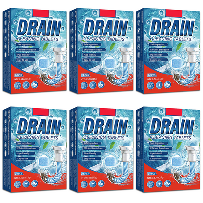 ✅Azokro®Premium Drain Cleaner Tablets-works across multiple drain areas, Safe formula with efficient breakdown power, No measuring needed